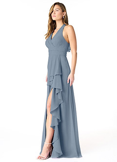 Azazie Aviv Final Sale Twilight A-Line Pleated Chiffon Dress image3