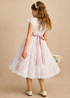 Azazie Maisie Flower Girl Klänningar Klänning A-linje i Spets image5