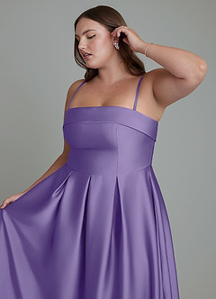 Azazie Lucienne Bridesmaid Dresses Tahiti A-Line Strapless Stretch Satin Convertible Dress image14