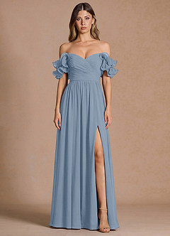 Abito Maxi Azzurro Polvere Calantha image3