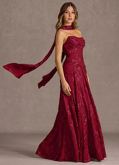 Gabriela Burgundy Maxi Dress image5