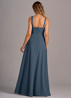 Azazie Debra Bridesmaid Dresses Neptune A-Line with Pockets Chiffon Convertible Dress image6