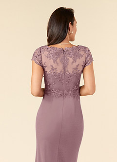 Azazie Carmen Mother of the Bride Dresses Dusty Rose Sheath Lace Dress image6