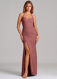 Azazie Emeria Suknie dla druhen Syrena Dekolt w kształcie serca Szyfon Do ziemi Sukienka image3