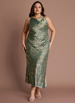 Gelina Platinum Teal Maxi Dress image9