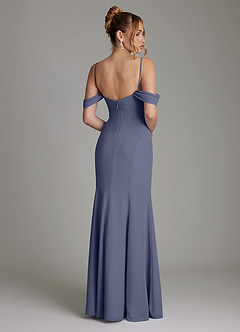 Azazie Karmela Bridesmaid Dresses Stormy A-Line Off the Shoulder Chiffon Dress image2