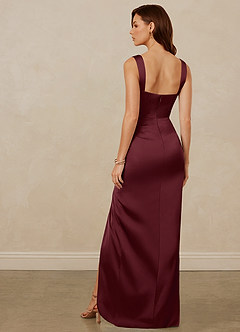Christian Siriano Bridal for Azazie 1017 Bridesmaid Dresses Cabernet Sheath Sweetheart Neckline Stretch Satin Dress image5