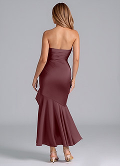 Azazie Danie Bridesmaid Dresses Sangria Sheath Strapless Chiffon Dress image6