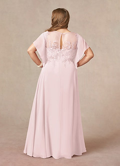 Azazie Faviola Mother of the Bride Dresses Blushing Pink A-Line Boatneck sequins Chiffon Dress image8