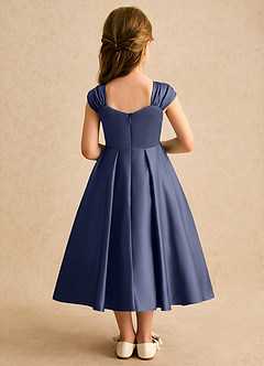 Azazie Yosemite Blumenmädchenkleider Ballkleid Herzausschnitt Matte Satin Kleid Sturm image2