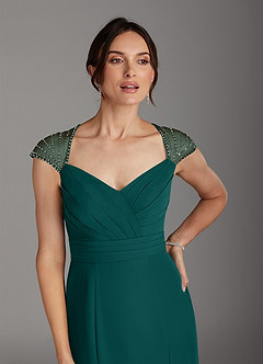 Azazie Blanchett Mother of the Bride Dresses Peacock Mermaid Sequins Chiffon Dress image7