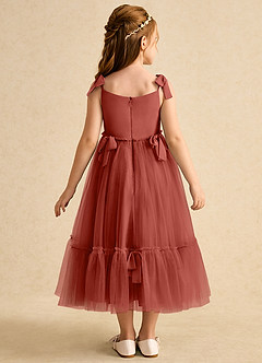 Azazie Jaci Sukienki dla dziewczynek sypiących kwiaty Linia A Pasek spaghetti Szyfon Długość kostki Sukienka image5