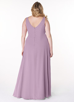 Azazie Kori Bridesmaid Dresses Wisteria A-Line Pleated Chiffon Dress image7