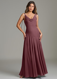 Azazie Dawn Bridesmaid Dresses Sangria Mermaid Pleated Chiffon Dress image4