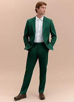 front James Emerald Structured Stretch Suit
