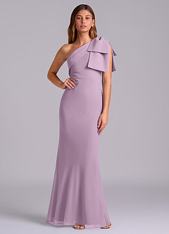 Azazie Yuanna Bridesmaid Dresses Wisteria Mermaid One Shoulder Chiffon Dress image1