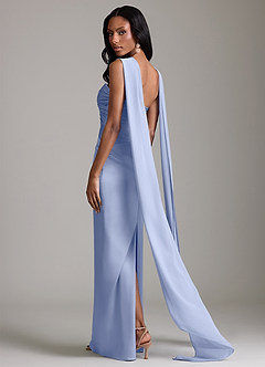 Azazie Sonora Vestidos de damas de honor Vestido de Hielo de Satén Elástico de Corte Recto con Sin tirantes image2