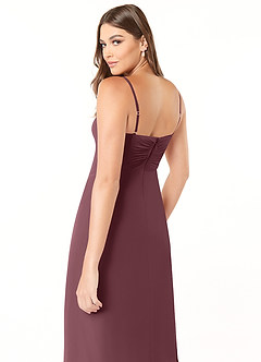 Azazie Justina Bridesmaid Dresses Sangria A-Line Sweetheart Neckline Chiffon Dress image6