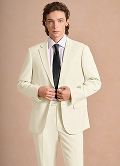 front James Ivory Structured Stretch Suit Jacket