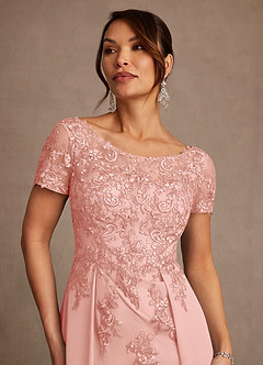 Azazie Alva Mother of the Bride Dresses Rosette A-Line Lace Dress image6