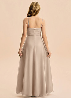 Azazie Rory Junior A-Linie Plissee Chiffon Kleid Taupe image2