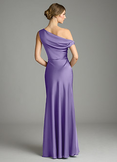 Azazie Emerson Bridesmaid Dresses Tahiti Mermaid Off the Shoulder Stretch Satin Dress image2