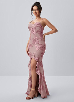Ivelisse Dusty Lilac Lace Sweetheart Mermaid Dress image4