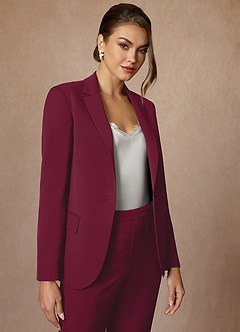 Kennedy Burgundy Refined Weave  Performance Blazer