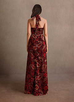 Selina Red Multi Maxi Dress image3