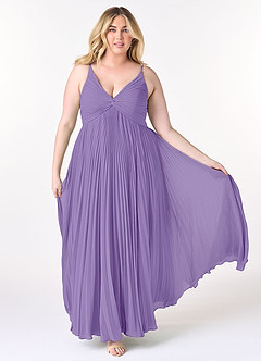 Azazie Raychelle Bridesmaid Dresses Tahiti A-Line V-Neck Chiffon Dress image7