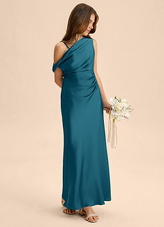 Azazie Emerson Junior Klä av Tubklänning i Stretch Satin Av axeln image4