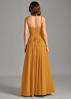 Azazie Evadina Suknie dla druhen Linia A Gorset Szyfon Do ziemi Sukienka image2