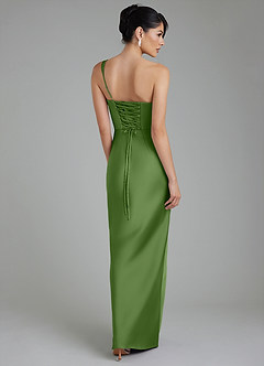 Azazie Sabrina Bridesmaid Dresses Basil Mermaid Corset Stretch Satin Dress image3