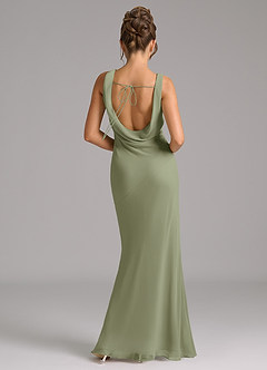 Azazie Rylina Bridesmaid Dresses Pistachio Mermaid Pleated Chiffon Dress image6
