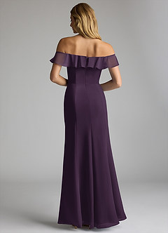 Azazie Sophie Bridesmaid Dresses Plum A-Line Off the Shoulder Chiffon Convertible Dress image3