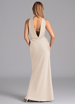 Azazie Lusinda Bridesmaid Dresses White Alabaster Mermaid Strapless Stretch Satin Dress image7