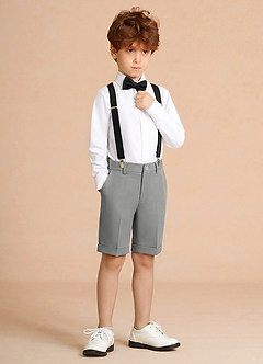 front Oliver Gris Conjunto de 4 piezas de pantalones cortos para niño