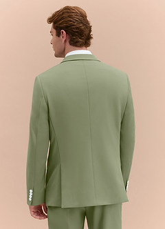 front James Pistachio Structured Stretch Suit Jacket
