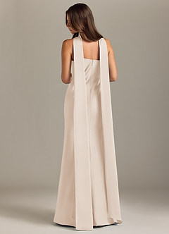 Azazie Kinsley Bridesmaid Dresses White Alabaster Mermaid Side Slit Stretch Satin Dress image2