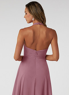 Azazie Tessie Bridesmaid Dresses Vintage Mauve A-Line Pleated Chiffon Dress image4