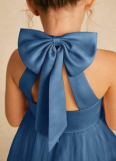Azazie Dora Flower Girl Dresses Twilight A-Line Bow Tulle Dress image5