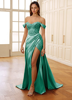 Rowane Basil Corset Rhinestone Sheer Lace Prom Dress image6