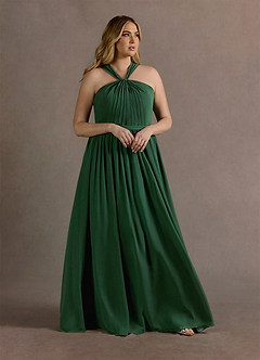 Blanca Emerald Green Halter Maxi Dress image10