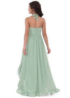 Azazie Hermione Vestido de Agave de Gasa/ Chiffon de Acampanado image2