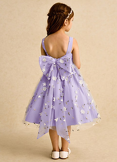 Azazie Bean vestidos de niña de las flores Vestido de Lila de Tul de Princesa con Sin mangas image2