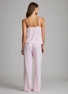 front Pyjamasset med mjuk rayon-spets och vida byxor