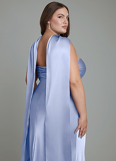 Azazie Saylor Jurken voor bruidsmeisjes Jurk van Stretch Satijn met Zeemeermin Strapless Ijs image19