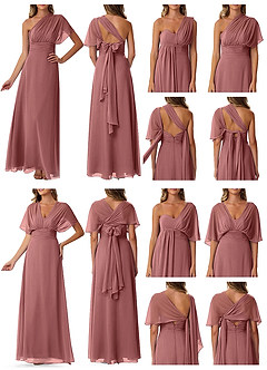 Azazie Fifi Bridesmaid Dresses Amethyst A-Line Strapless Chiffon Convertible Dress image10