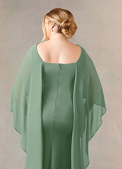 Azazie Dion Mother of the Bride Dresses Matcha Sheath Scoop Stretch Crepe Dress image13