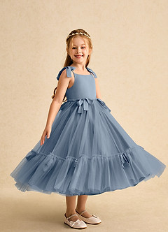 Azazie Jaci Flower Girl Dresses Twilight A-Line Spaghetti Strap Chiffon Dress image2